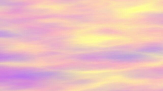 Flowing motion of light yellow, peach orange, pink, lilac purple curves. Soft colors gradient wave. Blurred fluid ripples abstract background 4K. Liquid animation for wallpaper banner cover web design
