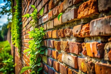 Candid Photo:  Rustic Brick Wall Texture, Urban Decay, Grunge Background
