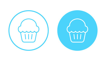 Cup cake icon vector. Cup cake sign and symbol