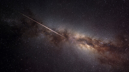 Night sky milky way galaxy meteor shower stars cosmos astronomy space celestial event astrophotography view 100