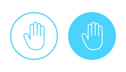 Hand icon vector. hand sign and symbol. palm