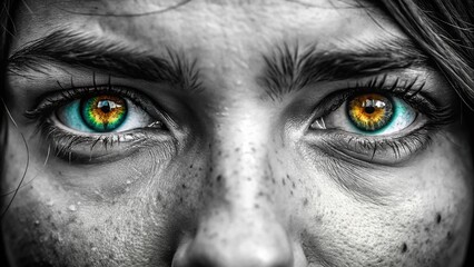 Obraz premium Close-up Mysterious Alien Eyes - Documentary Style Photo