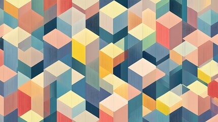 Obraz premium Abstract Colorful Cube Pattern.
