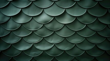 Fototapeta premium Abstract green geometric pattern with layered shapes. Digital artwork of 3D rendering with dark green curving pattern or waving pattern. Modern design for backgrounds and prints. Artistic. AIG51.