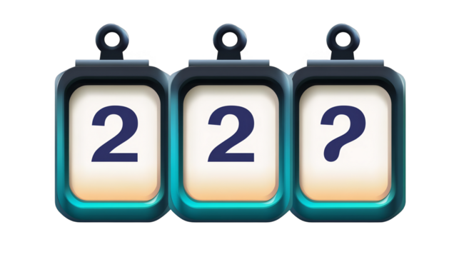 Digital Illustration of Three Panels Displaying Numbers and a Question Mark