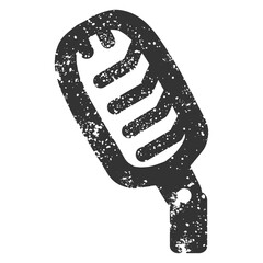 Microphone graffiti with grunge texture