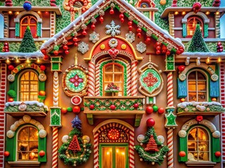 Festive Christmas Architectural Details: Doodle Style Design Elements for Holiday Projects