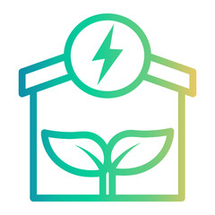 green energy Line Gradient Icon
