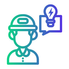 idea Line Gradient Icon