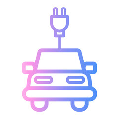 smart car Line Gradient Icon