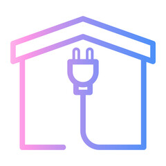 smart home Line Gradient Icon