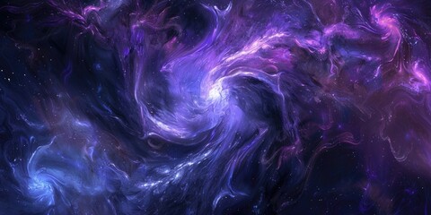 Obraz premium Galaxy scene of vibrant planet inside outer space orbit with vividness of light from nebula or star. Universe scenery with various celestial object of cosmos perfect for astronomy background. AIG61.