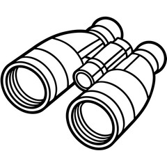 binoculars travel vector art illustration