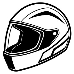 crash helmet gear vector art illustration