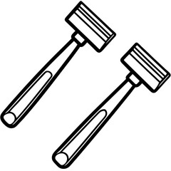 razor hygiene tool vector art illustration