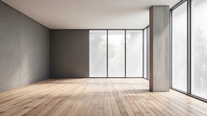 Fototapeta premium Modern interior with copy space on wall