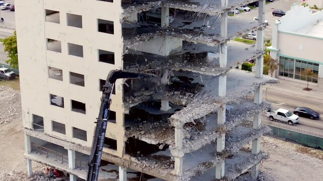 BG Group Demolition Miami 79th Street and Biscayne Boulevard 7880 biscayne blvd building