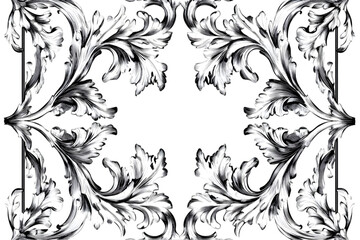 Elegant White Floral Ornament Isolated On Transparent Background Illustration