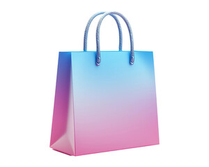 Stylish Gradient Shopping Bag with Transparent Background for Graphics