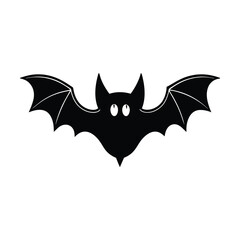 Bat with Jack O Lantern Eyes Silhouette