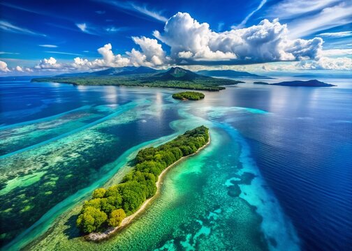 Java Sea Location: Stunning Aerial View of Indonesian Archipelago