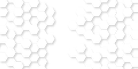 Emboss white Hexagonal Background. Luxury White Pattern. Vector Futuristic minimal honeycomb mosaic white background. geometric mesh cell texture. modern futuristic wallpaper.