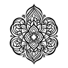 Detailed Symmetry: Ornamental Graphic Arrangement