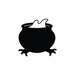 Cauldron Silhouette Vector Illustration