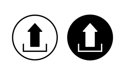 Upload icon vector illustration. load data sign and symbol