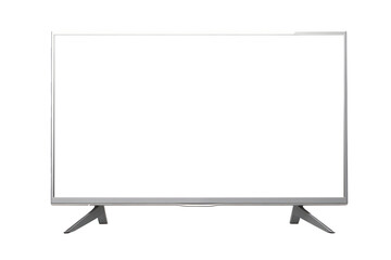 Modern minimalist TV with thin bezels and transparent screen. Isolated on a transparent background
