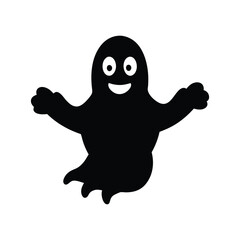 Ghost Floating with Small Arms Silhouette