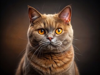 Obraz premium Majestic British Shorthair Cat in Motion Blur, Long Exposure Photography