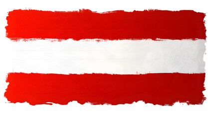 Grunge Painted Austrian Flag Illustration with Red and White Colors