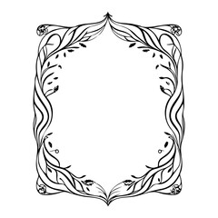 Elegant Floral Frame Vector Illustration Design