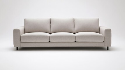 Fototapeta premium Beige couch, modern design, simple