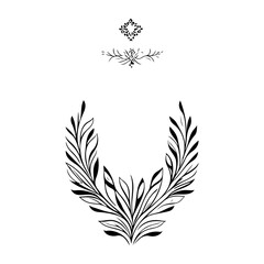 Elegant Floral Embellishments in Black and White