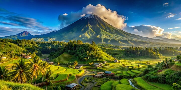 Majestic Mount Kanlaon: Panoramic View of Negros Island Volcano