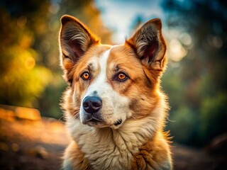 Obraz premium Majestic Turkish Malakli Dog Portrait: Anatolian Shepherd Breed in its Natural Habitat