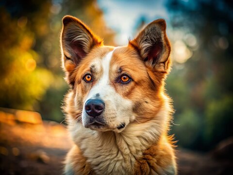Majestic Turkish Malakli Dog Portrait: Anatolian Shepherd Breed in its Natural Habitat