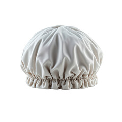 Stylish white hair cap for protection and comfort.