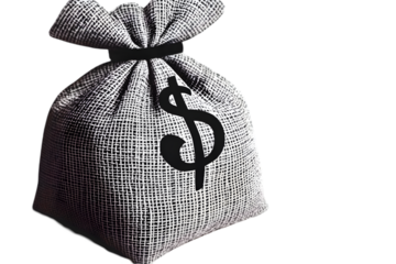Illustration of Money Bag With Dollar Sign Icon Transparent Background