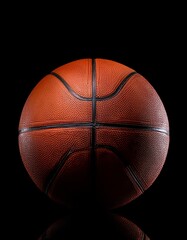 basketball, black background