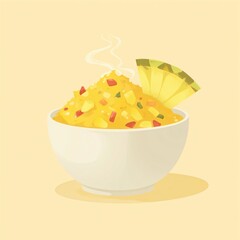 Steaming Pineapple Salsa in Bowl