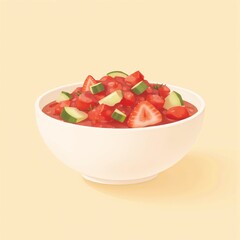 Strawberry Tomato Cucumber Salsa Bowl