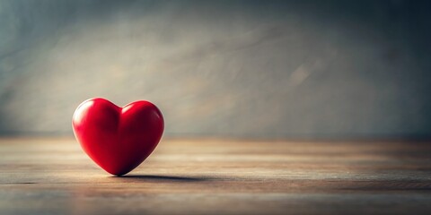 Fototapeta premium Minimalist Heart Shape Love Note, Romantic Couple, Valentines Day, Affectionate Relationship