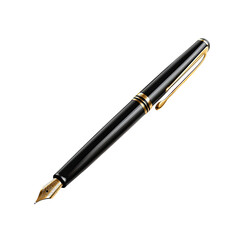 Elegant black pen with gold trim