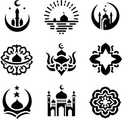 sketch vector illustration silhouette design collection ornament decoration icon logo symbol mascot religious and cultural religion ethnic abstract modern