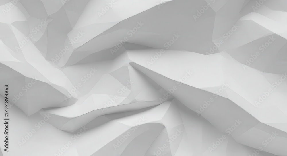 Poster Abstract White Low Poly Geometric Surface Background Design Texture
