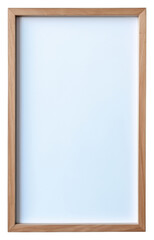 Obraz premium PNG Wood empty frame backgrounds blue wall.