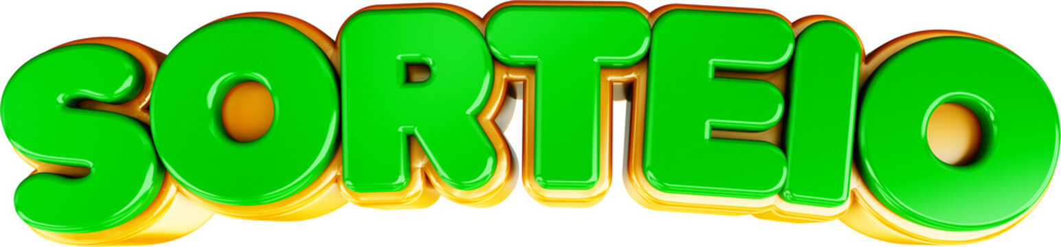 selo 3d escrita sorteio mega promocao, oferta sorteio concorrer, logotipo 3d